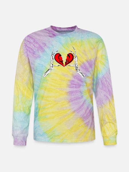 Broken heart - Tie Dye Long Sleeve T-shirt - mystique