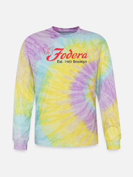 fodera_bass_guitar_logo_black - Tie Dye Long Sleeve T-shirt - mystique