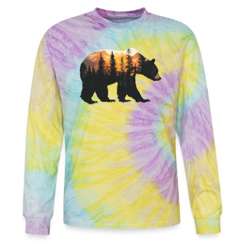 Bear: Sunset Guardian - Tie Dye Long Sleeve T-shirt