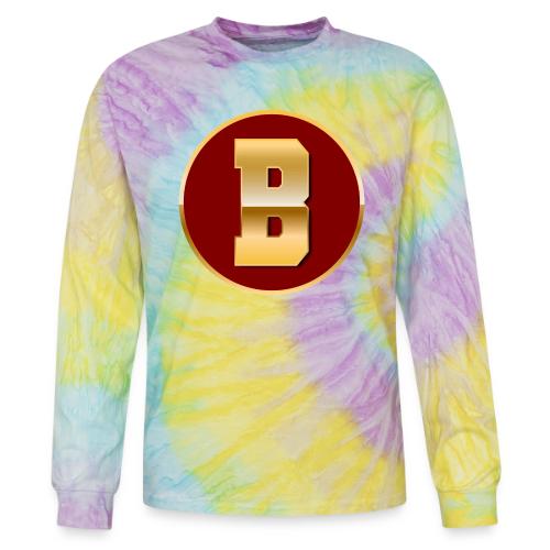 Letter B – Capital Varsity Alphabet Monogram - Tie Dye Long Sleeve T-shirt