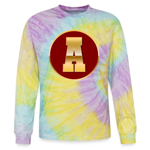Letter A – Capital Varsity Alphabet Monogram - Tie Dye Long Sleeve T-shirt