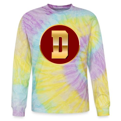 Letter D – Capital Varsity Alphabet Monogram - Tie Dye Long Sleeve T-shirt
