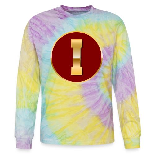 Letter I – Capital Varsity Alphabet Monogram - Tie Dye Long Sleeve T-shirt