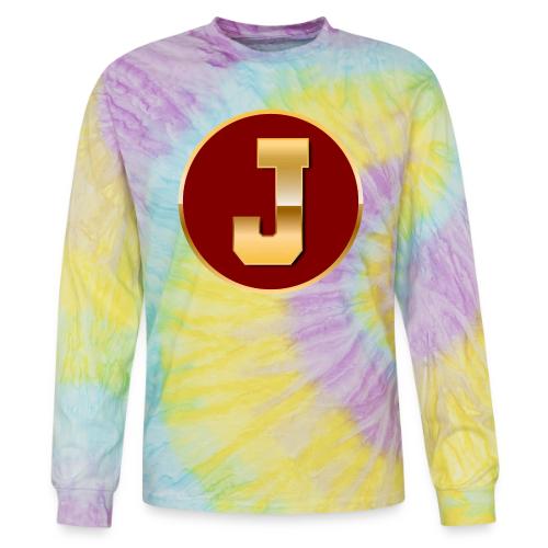 Letter J – Capital Varsity Alphabet Monogram - Tie Dye Long Sleeve T-shirt