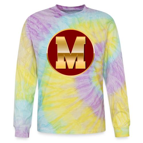 Letter M – Capital Varsity Alphabet Monogram - Tie Dye Long Sleeve T-shirt
