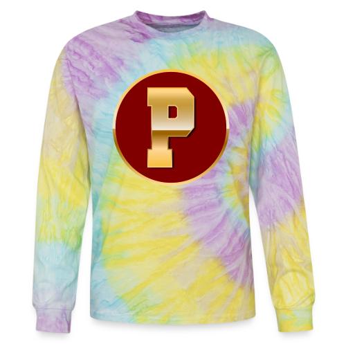 Letter P – Capital Varsity Alphabet Monogram - Tie Dye Long Sleeve T-shirt
