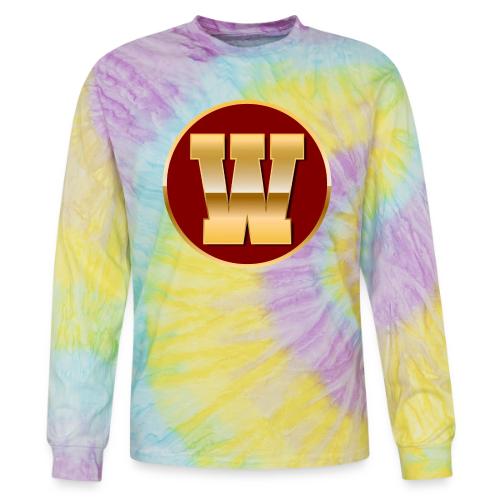 Letter W – Capital Varsity Alphabet Monogram - Tie Dye Long Sleeve T-shirt