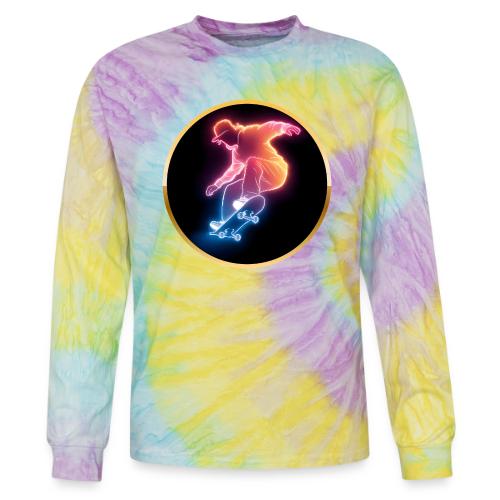 Skateboarding: Golden Trick Rider - Tie Dye Long Sleeve T-shirt