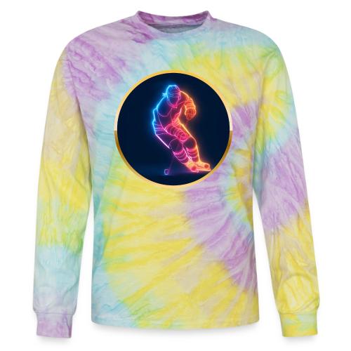 Hockey: Neon Hockey Sketch - Tie Dye Long Sleeve T-shirt