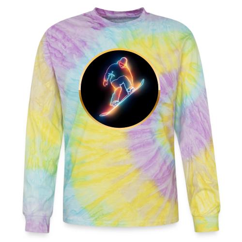 Golden Neon Snowboard - Tie Dye Long Sleeve T-shirt