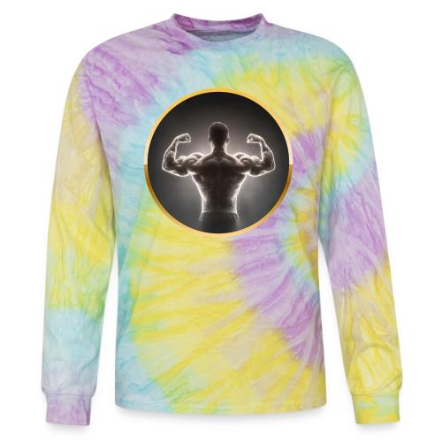 Bodybuilding: Neon Strength Frame - Tie Dye Long Sleeve T-shirt