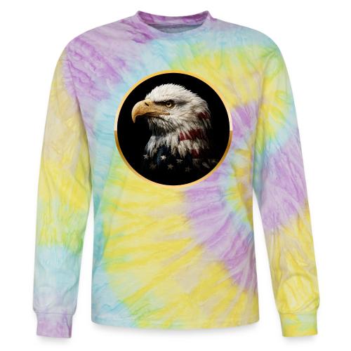 America: Golden Freedom Crest - Tie Dye Long Sleeve T-shirt