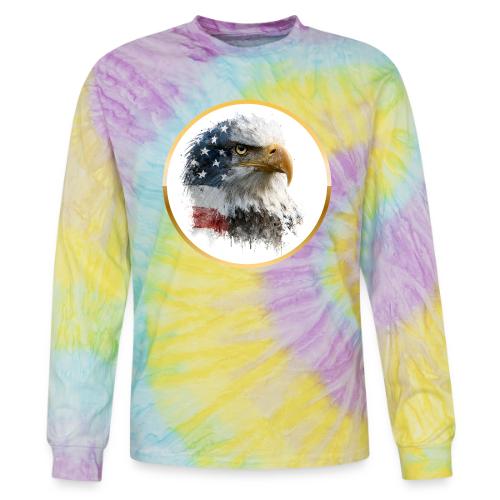 USA: Patriot Wing Emblem - Tie Dye Long Sleeve T-shirt