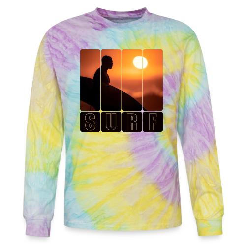 Surfing: Sunset Surf Panels - Tie Dye Long Sleeve T-shirt