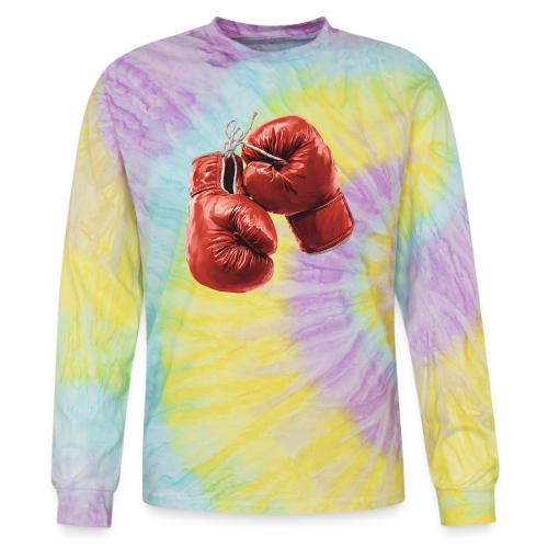 Boxing: Hanging Gloves Icon - Tie Dye Long Sleeve T-shirt
