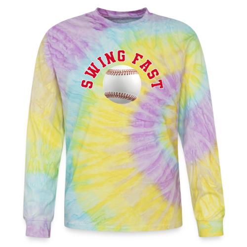Baseball: Swing Fast Energy - Tie Dye Long Sleeve T-shirt