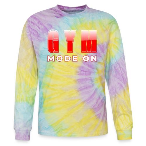 Gym Mode On Fitness Typography Design - Tie Dye Long Sleeve T-shirt
