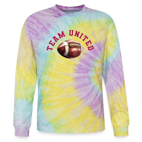 Team United American Football Design - Tie Dye Long Sleeve T-shirt