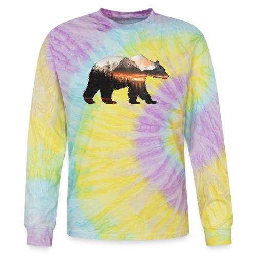 Canada Bear: fiery tones - Tie Dye Long Sleeve T-shirt