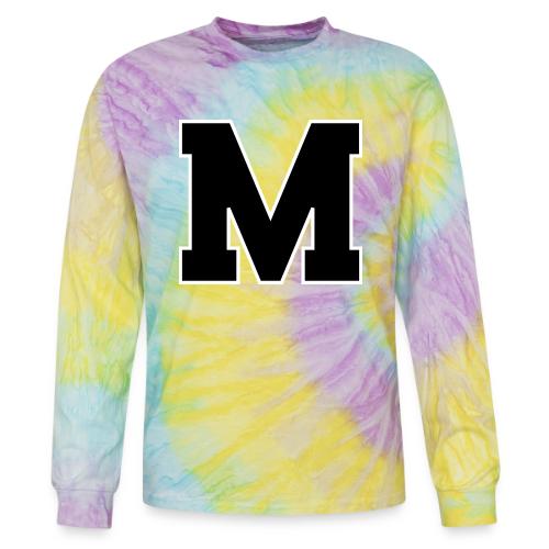 Varsity Letter M Collegiate Alphabet Art - Tie Dye Long Sleeve T-shirt