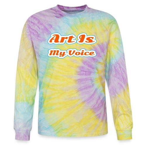 Art Is My Voice — Express Yourself Script - Tie Dye Long Sleeve T-shirt