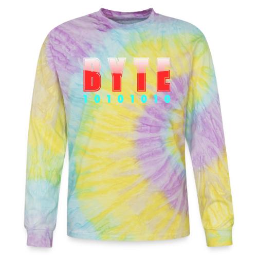 BYTE Binary Code Design - Tie Dye Long Sleeve T-shirt
