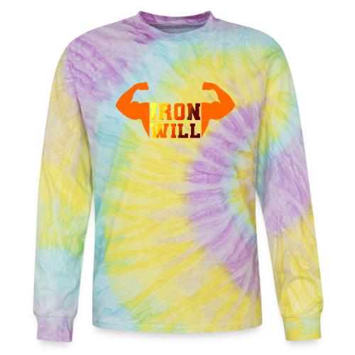 Bodybuilding: Iron Will Power - Tie Dye Long Sleeve T-shirt