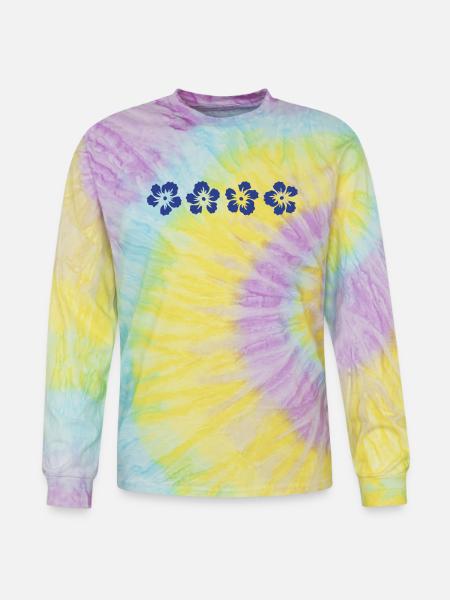 hawaii hibiscus flower - Tie Dye Long Sleeve T-shirt - mystique