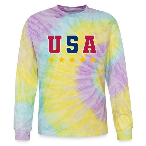 USA Varsity Stars - Tie Dye Long Sleeve T-shirt