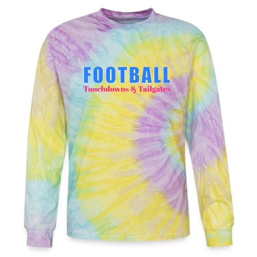 Football Touchdowns & Tailgates Design - Tie Dye Long Sleeve T-shirt