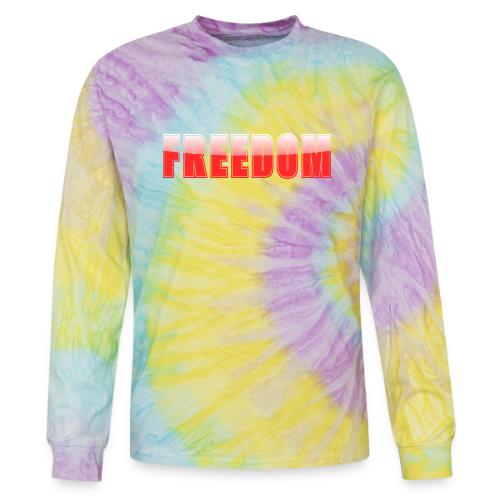 Freedom Typography Design - Tie Dye Long Sleeve T-shirt