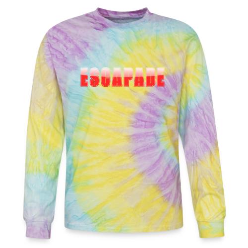 ESCAPADE Bold Typography Graphic Design - Tie Dye Long Sleeve T-shirt