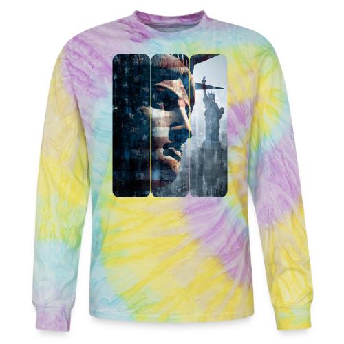 USA: Liberty in Three Visions - Tie Dye Long Sleeve T-shirt