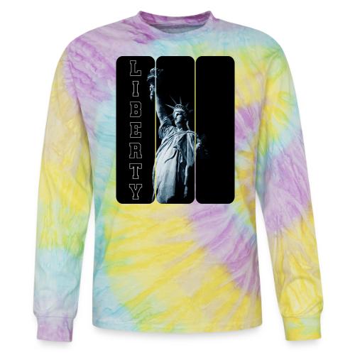 USA: Vertical Liberty - Tie Dye Long Sleeve T-shirt
