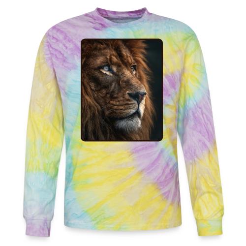 Lion Portrait Majestic Wildlife Design - Tie Dye Long Sleeve T-shirt