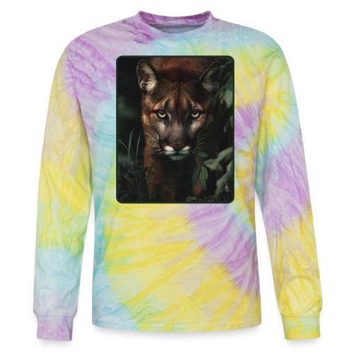 Cougar Jungle Predator Design - Tie Dye Long Sleeve T-shirt