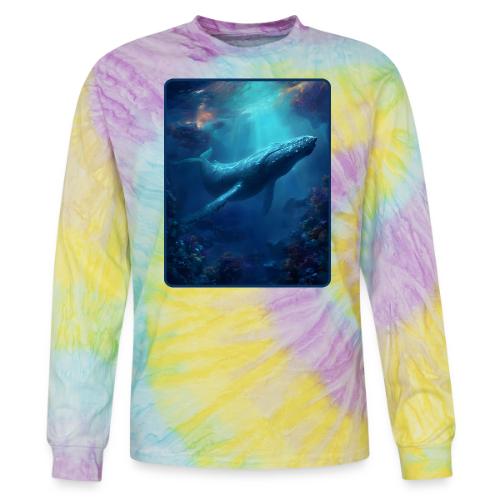 Humpback Whale Ocean Reef Design - Tie Dye Long Sleeve T-shirt