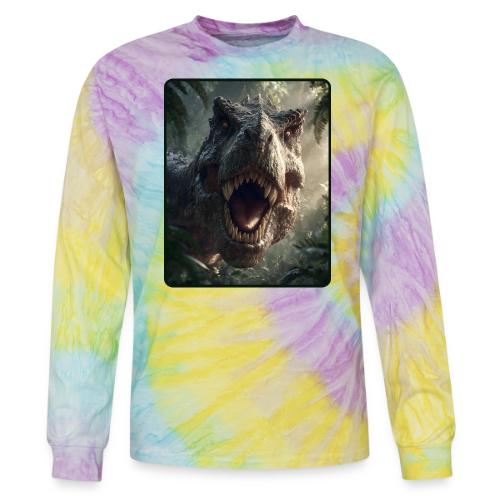 T Rex Jungle Roar Design - Tie Dye Long Sleeve T-shirt