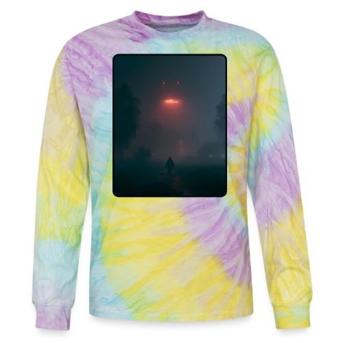 Mysterious UFO Encounter Design - Tie Dye Long Sleeve T-shirt