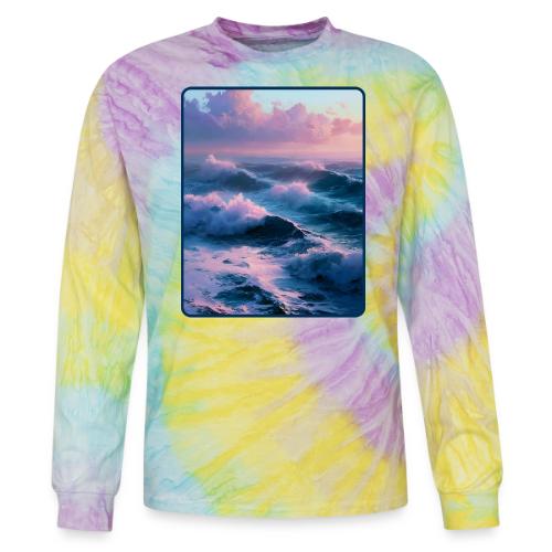 Dreamy Pastel Ocean Sunset Art - Tie Dye Long Sleeve T-shirt