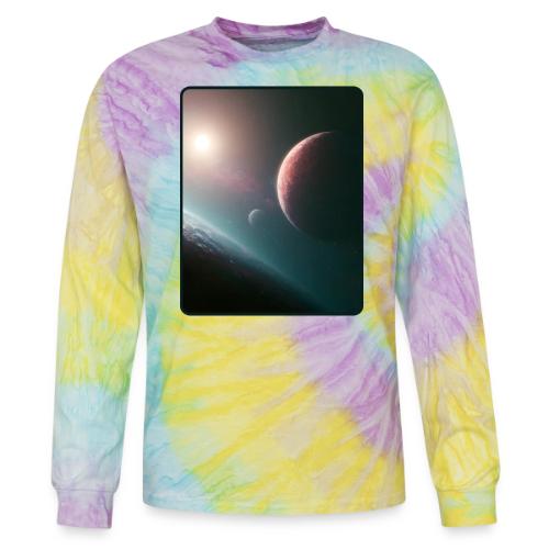 Deep Space Planet Horizon Art - Tie Dye Long Sleeve T-shirt