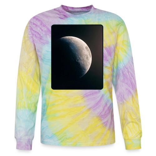 Crescent Moon Celestial Artwork - Tie Dye Long Sleeve T-shirt