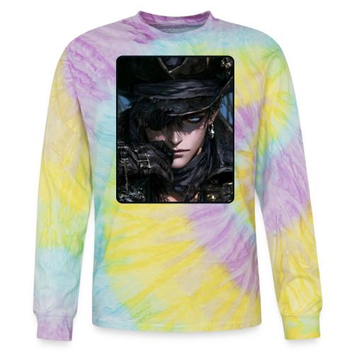 Dark Anime Pirate Warrior - Tie Dye Long Sleeve T-shirt