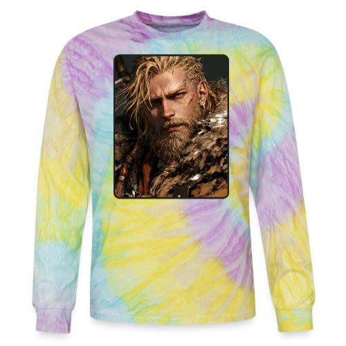 Battle-Scarred Viking Warrior - Tie Dye Long Sleeve T-shirt