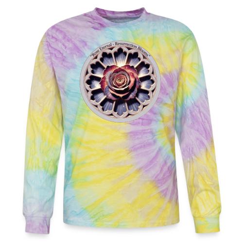 Easter Rose Resurrection T Shirt, Spring Gift - Tie Dye Long Sleeve T-shirt