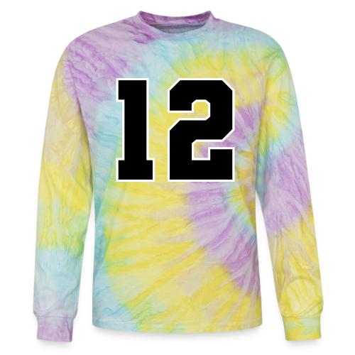 Varsity Number 12 Sports Design - Tie Dye Long Sleeve T-shirt