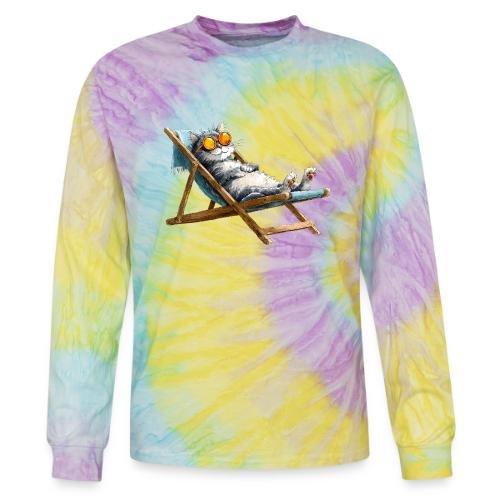 Sunshine Cat Mode - Tie Dye Long Sleeve T-shirt