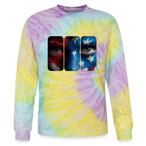 USA: Painted for the Flag - Tie Dye Long Sleeve T-shirt