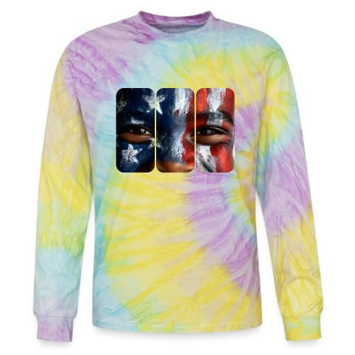 USA: Three Panels of Pride - Tie Dye Long Sleeve T-shirt