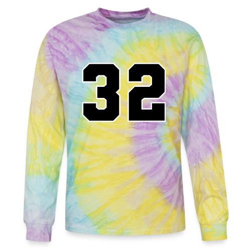 Varsity Number 32 Athletic Design - Tie Dye Long Sleeve T-shirt